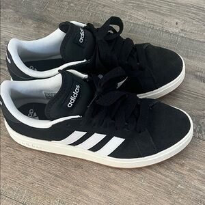 Adidas Women's Black and White Sneakers
